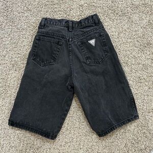 Guess Charcoal Denim Shorts Carpenter Cotton Authentic Sportswear Size 10 Boys